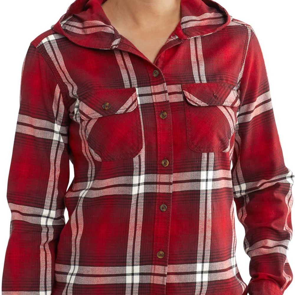 Carhartt relaxed fit flannel hooded plaid shirt